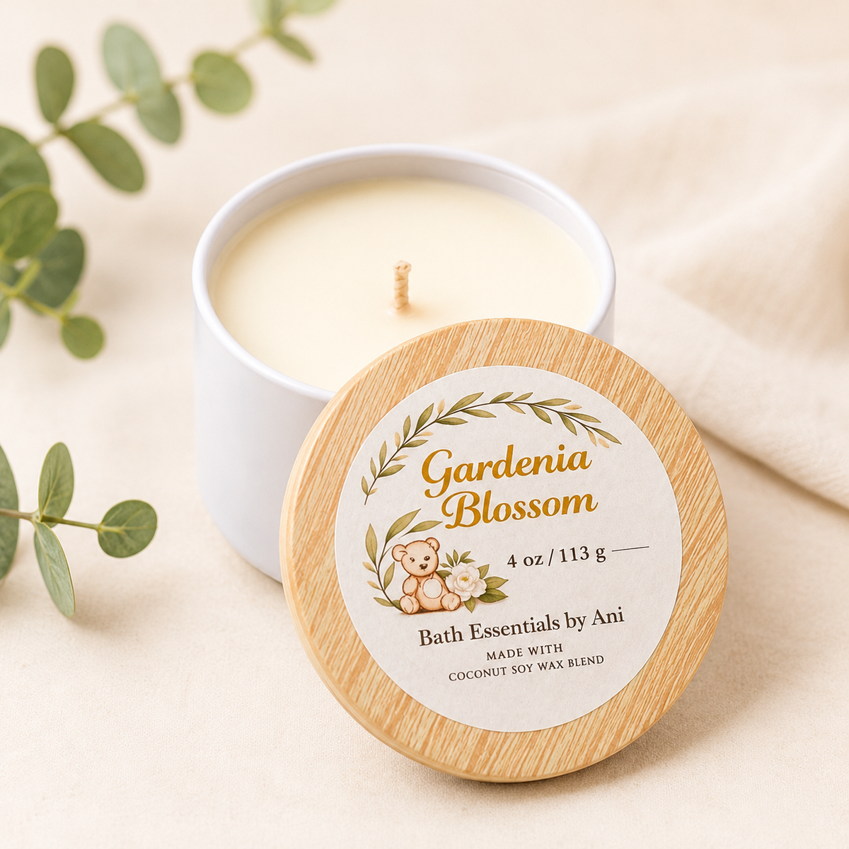 Gardenia Blossom Coconut Soy Candle – 4 oz