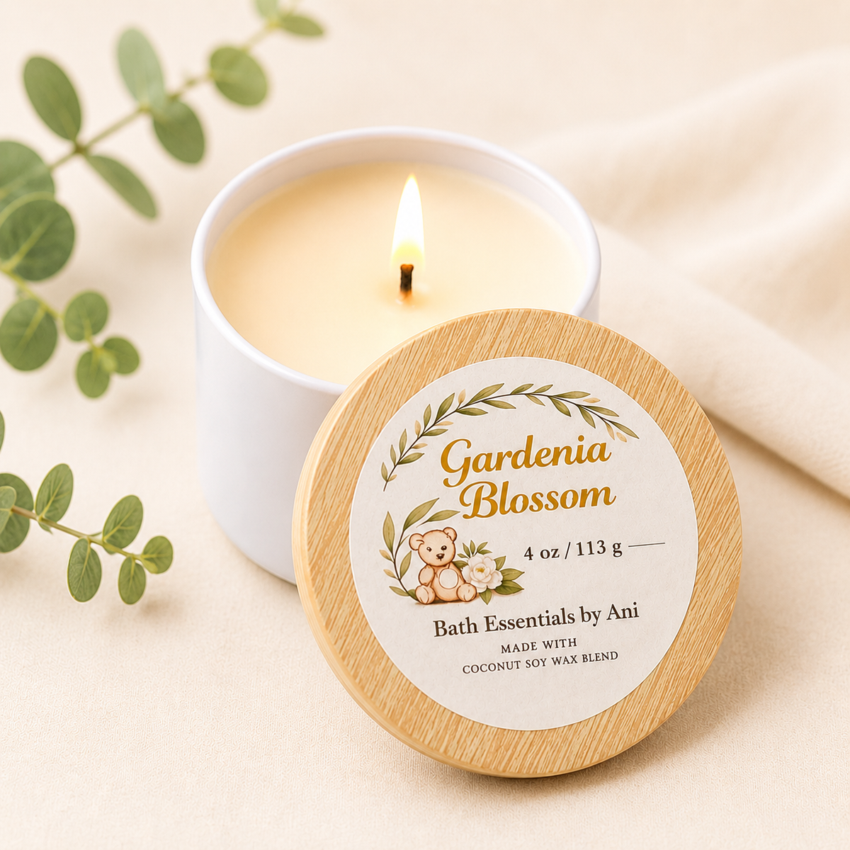 Gardenia Blossom Coconut Soy Candle – 4 oz